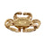 Vintage 14K Gold Crab Pin with Ruby Eyes back view