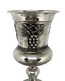 Vintage Sterling Silver Judaic Kiddush Cup with Grape Motif