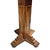 Vintage Walnut Maple Center Table with Radial Inlay foot detail closeup