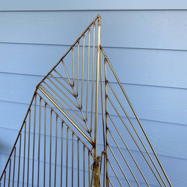 Curtis Jere Free Standing Metal Wire Sailboat Ship Sculpture 1982