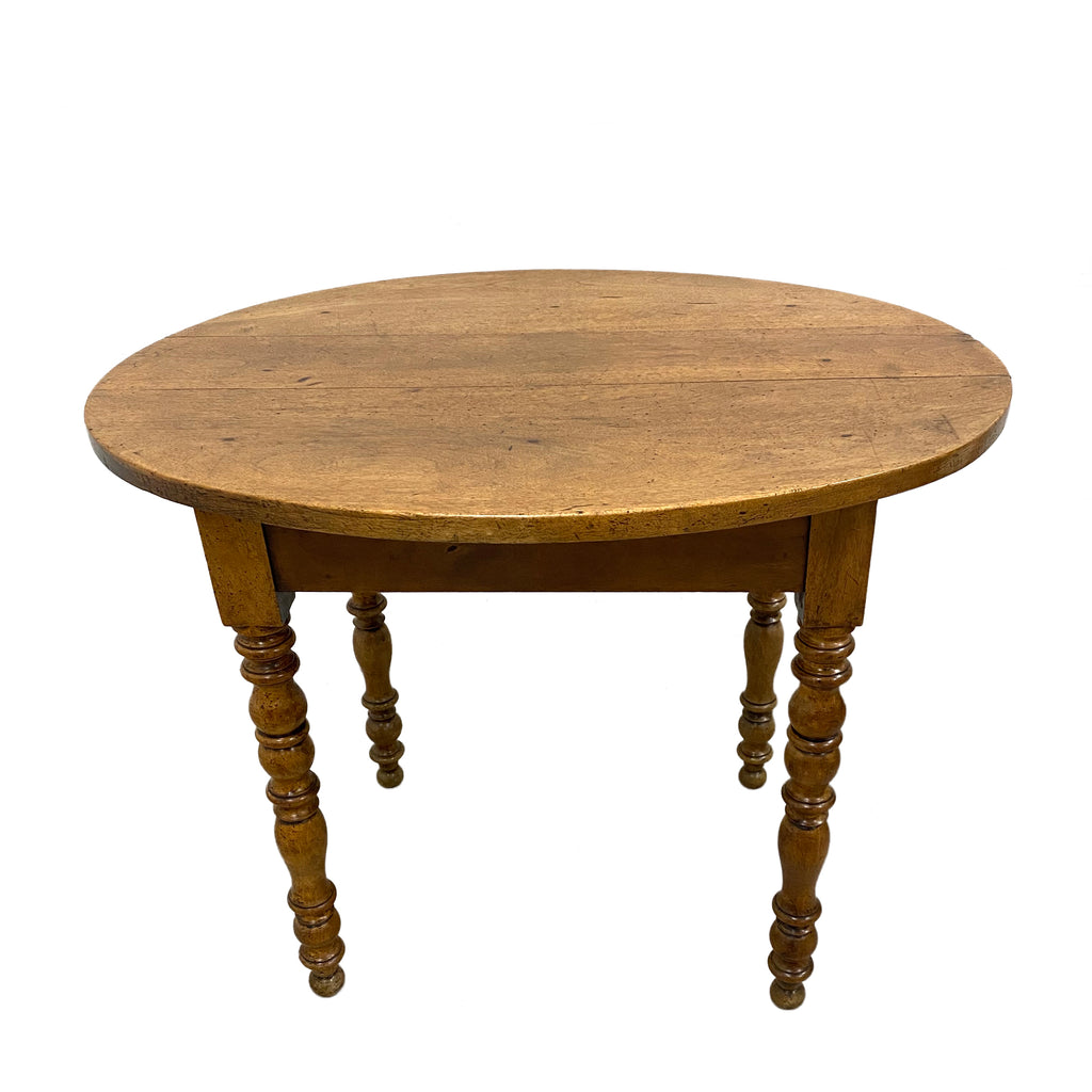 French Provincial Walnut Oval Table 19th C.