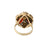 Vintage Etruscan Style 14K Gold Garnet Cocktail Ring