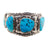 Gilbert Adakai Large Sterling & Turquoise Native American Cuff Bracelet
