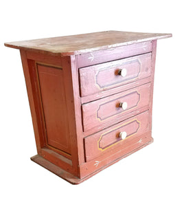 American Miniature Painted Three Drawer Chest