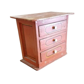 American Miniature Painted Three Drawer Chest