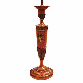 Neoclassical Style Painted Satinwood Lamp